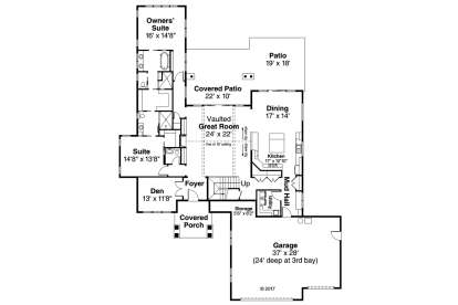 Floorplan 1 for House Plan #035-00776