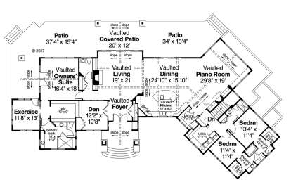 Floorplan 1 for House Plan #035-00778