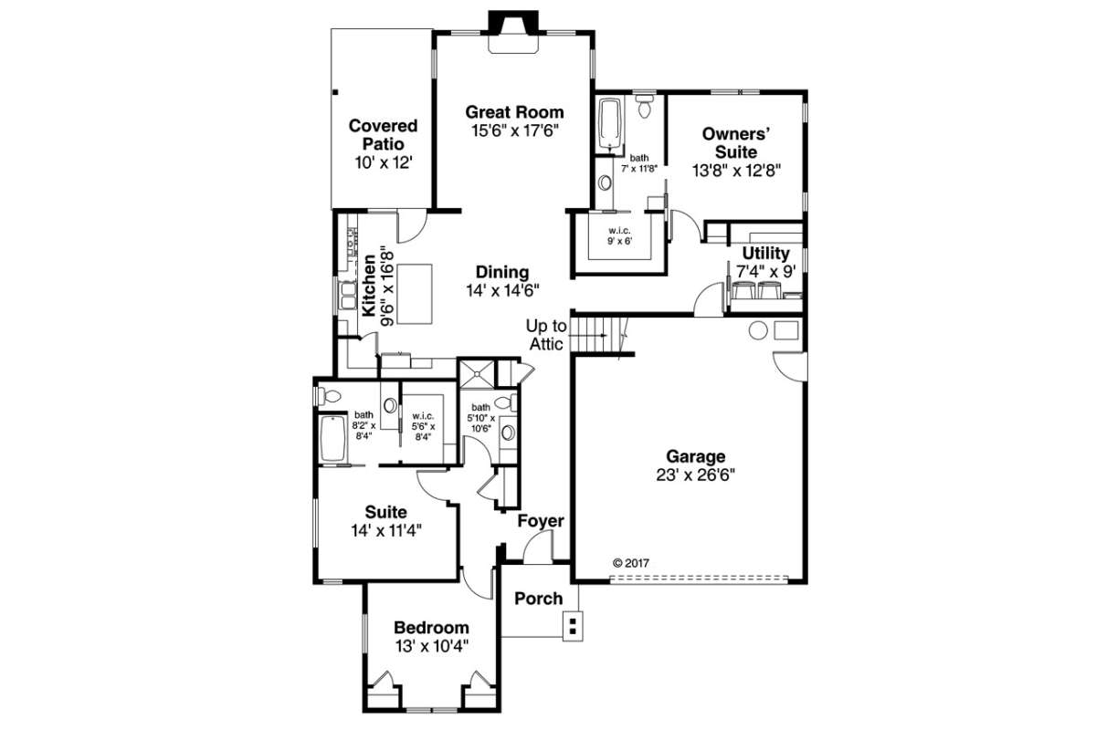 Floorplan 1 for House Plan #035-00780