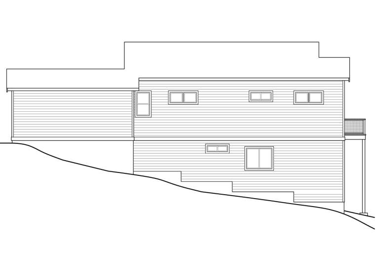 Narrow Lot House Plan #035-00781 Elevation Photo