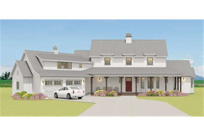 Modern Farmhouse House Plan #3125-00013 Elevation Photo