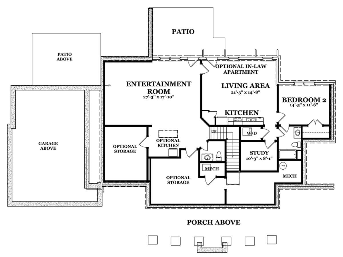 Basement for House Plan #7880-00001