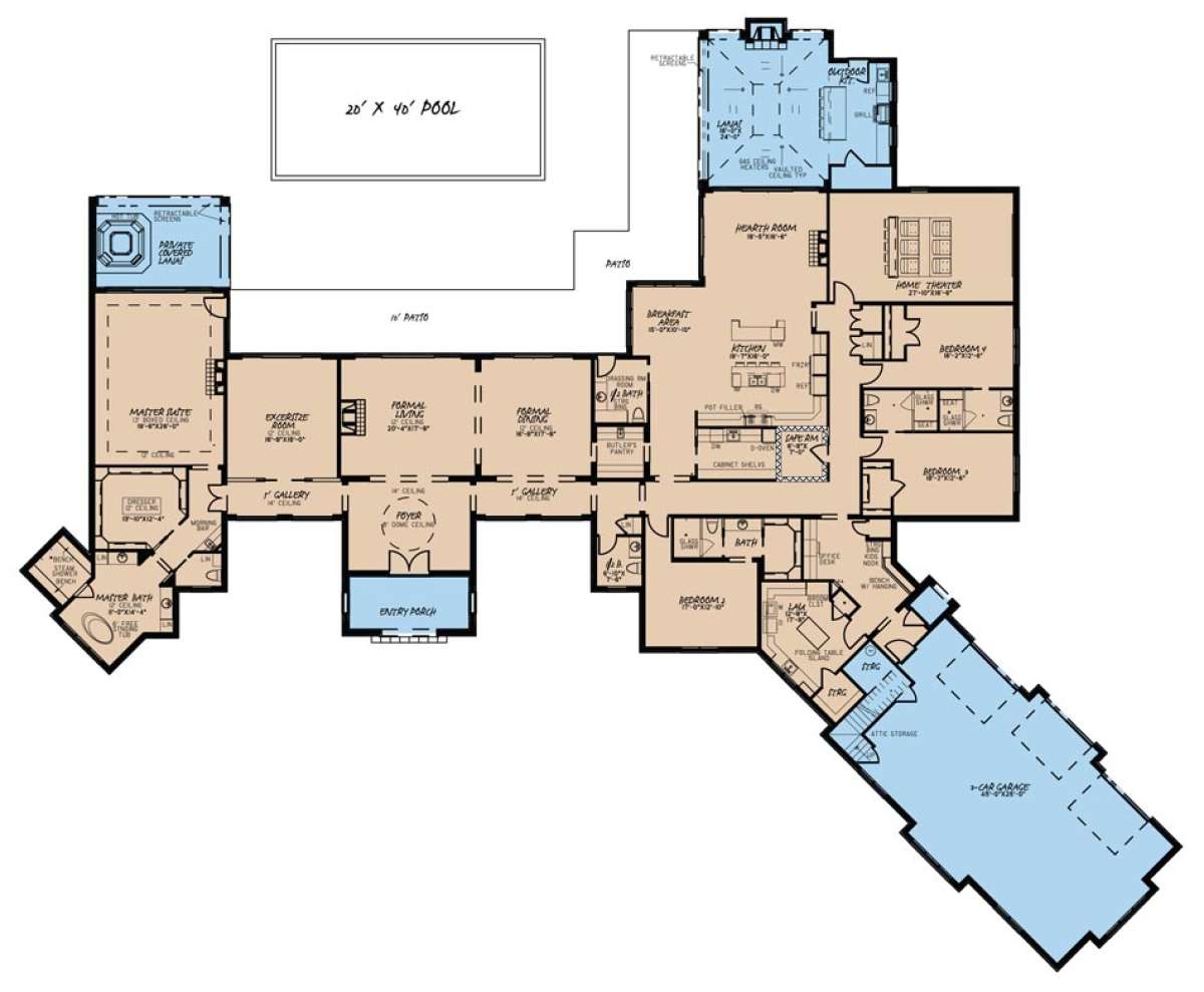 Floorplan 1 for House Plan #8318-00058