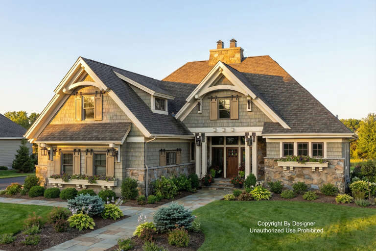House Plan House Plan #18696 Angled Front Elevation
