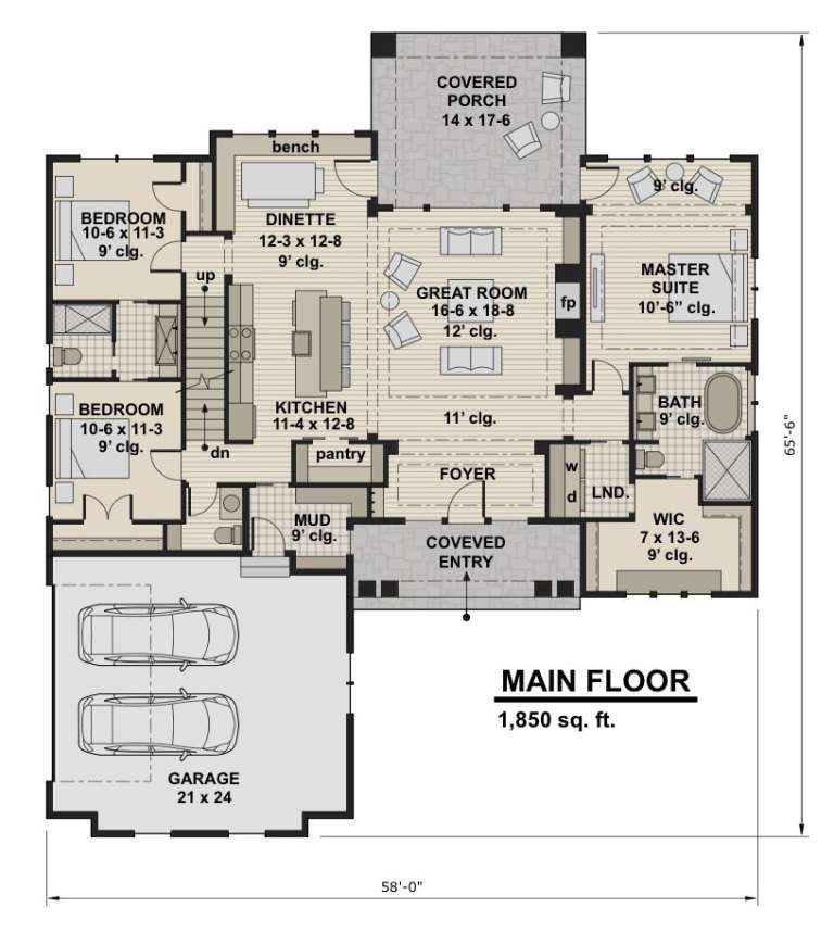 House Plan House Plan #18696 Drawing 1