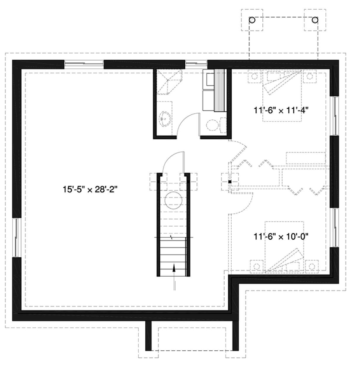 Basement for House Plan #034-01133