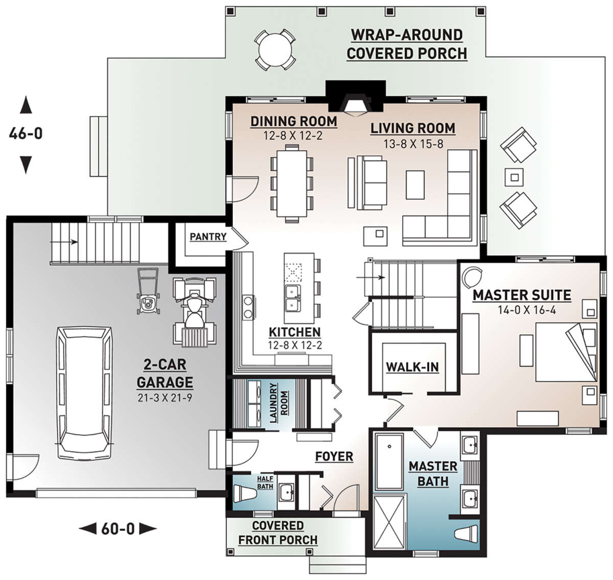 Main Floor for House Plan #034-01134