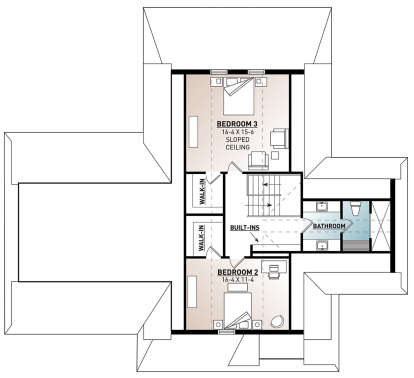 Second Floor for House Plan #034-01134