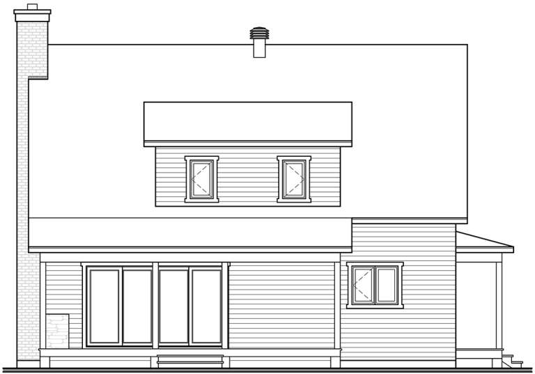 Cottage House Plan #034-01136 Elevation Photo