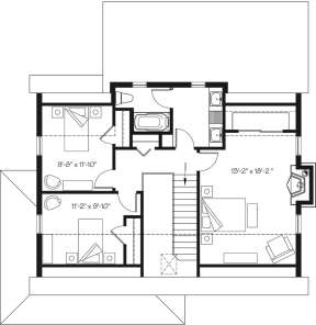 Floorplan 2 for House Plan #034-01136