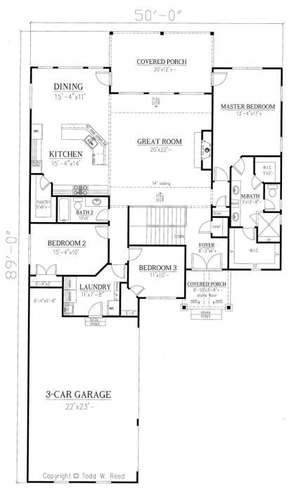 Floorplan 1 for House Plan #286-00073
