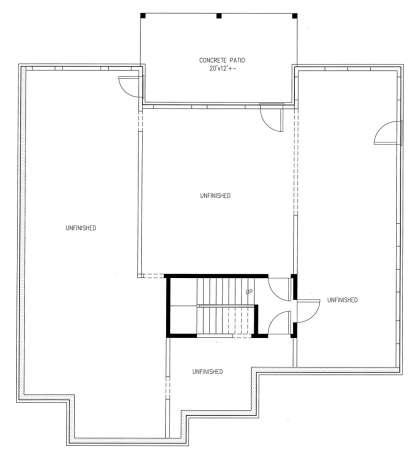 Optional Unfinished Basement for House Plan #286-00073
