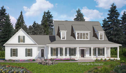 Farmhouse House Plan #699-00071 Elevation Photo