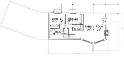 Basement Floor for House Plan #039-00474