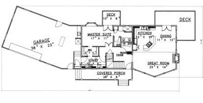 First Floor for House Plan #039-00474