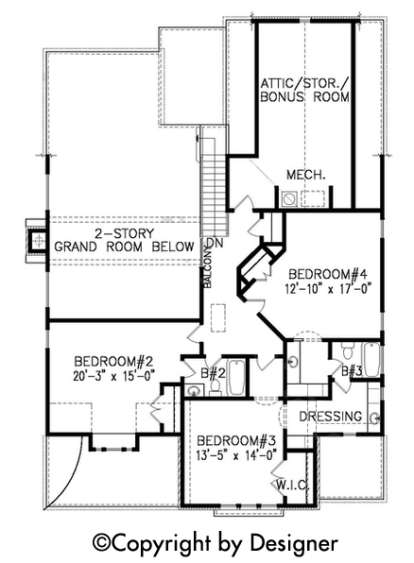 Floorplan 2 for House Plan #699-00077