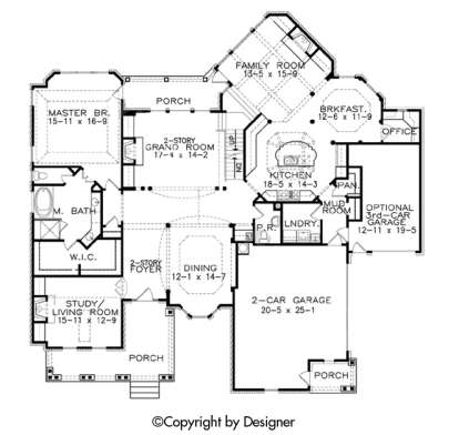 Floorplan 1 for House Plan #699-00078