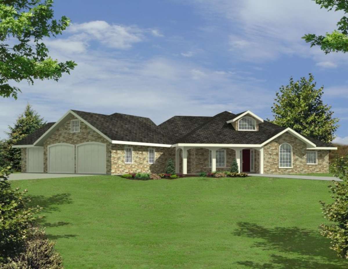 French Country House Plan #039-00475 Elevation Photo