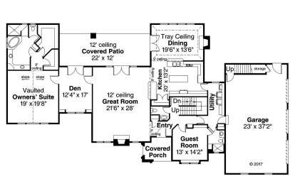 Floorplan 1 for House Plan #035-00791