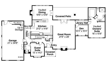 Floorplan 1 for House Plan #035-00795