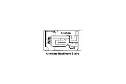 Alternate Basement Foundation for House Plan #035-00795
