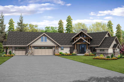 Craftsman House Plan #035-00796 Elevation Photo