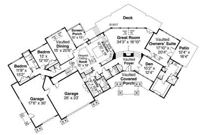Floorplan 1 for House Plan #035-00796