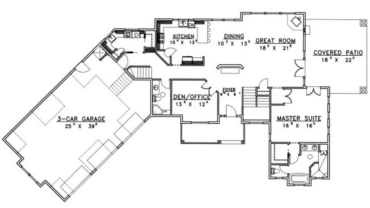 Main Floor for House Plan #039-00477