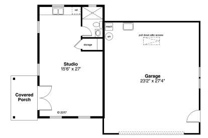 Floorplan 1 for House Plan #035-00805