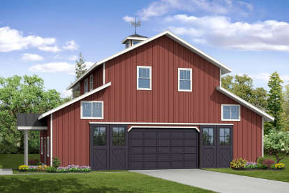 Barn House Plan #035-00808 Elevation Photo