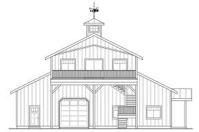 Barn House Plan #035-00808 Elevation Photo