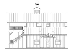 Barn House Plan #035-00808 Elevation Photo