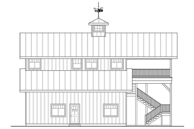 Barn House Plan #035-00808 Elevation Photo