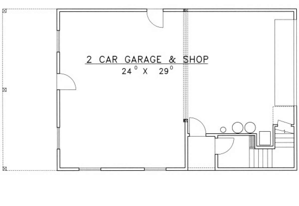 Garage Floor for House Plan #039-00478