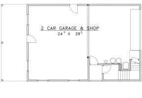 Garage Floor for House Plan #039-00478