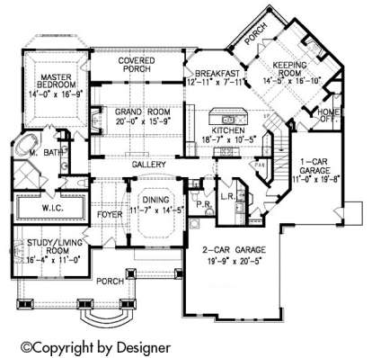 Floorplan 1 for House Plan #699-00087