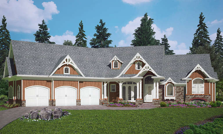 Craftsman House Plan #699-00088 Elevation Photo