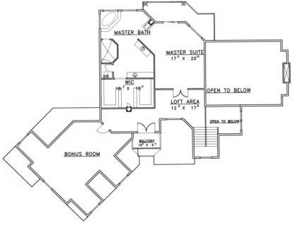 Second Floor for House Plan #039-00479