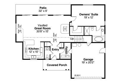 Floorplan 1 for House Plan #035-00820