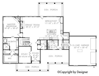 Floorplan 1 for House Plan #699-00091