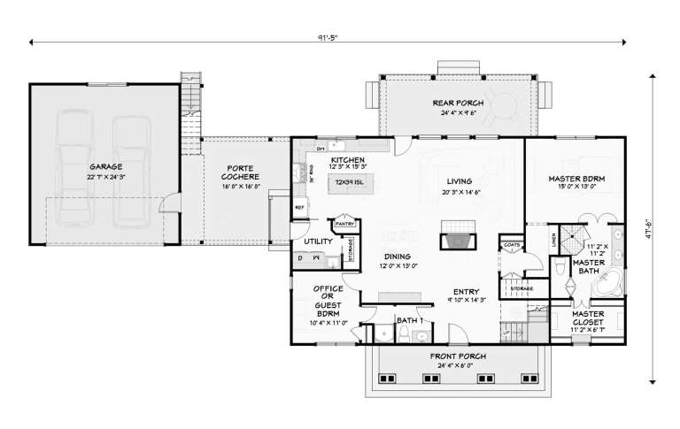House Plan House Plan #18767 Drawing 1