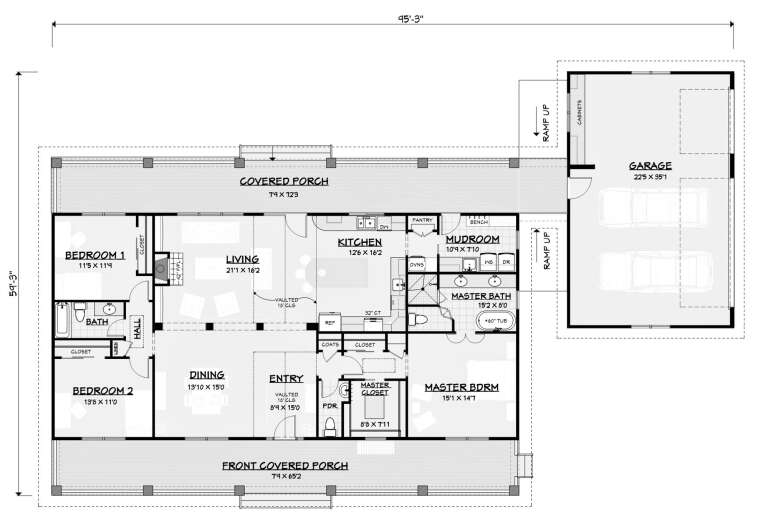 House Plan House Plan #18769 Drawing 1