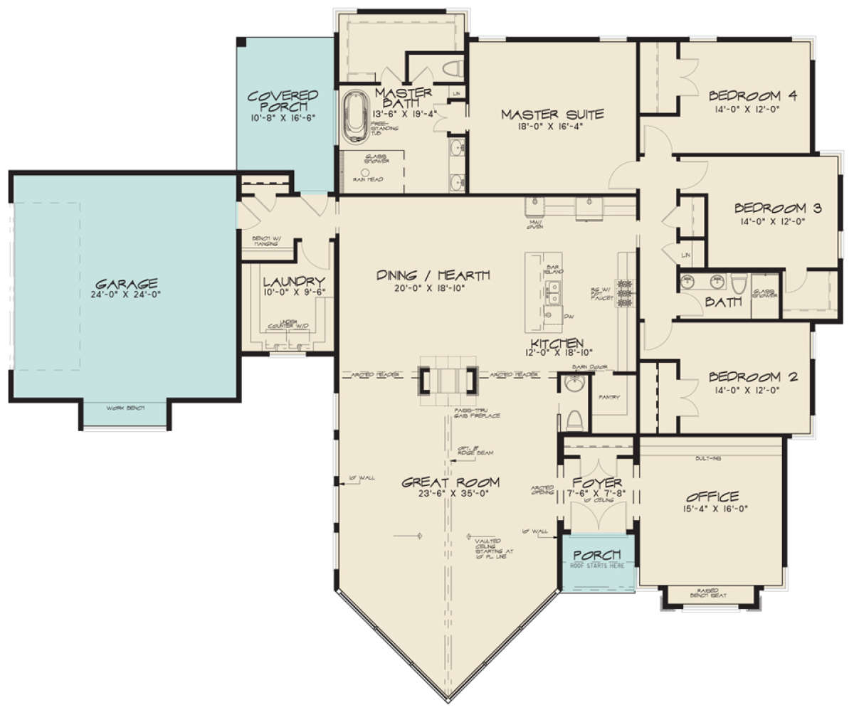 Floorplan 1 for House Plan #8318-00060