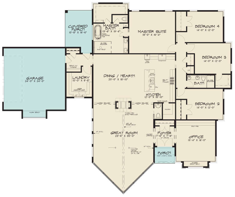 House Plan House Plan #18771 Drawing 1