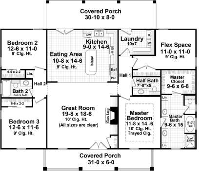 Floorplan 1 for House Plan #348-00278