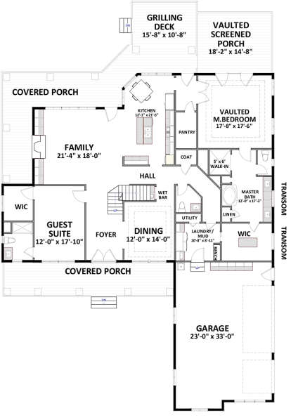 Floorplan 1 for House Plan #6849-00039