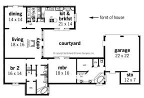 Floorplan 1 for House Plan #048-00135