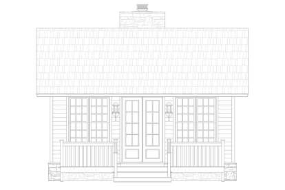 Cabin House Plan #940-00070 Elevation Photo