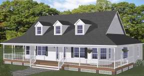 Farmhouse House Plan #526-00005 Elevation Photo