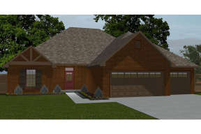 Ranch House Plan #677-00001 Elevation Photo